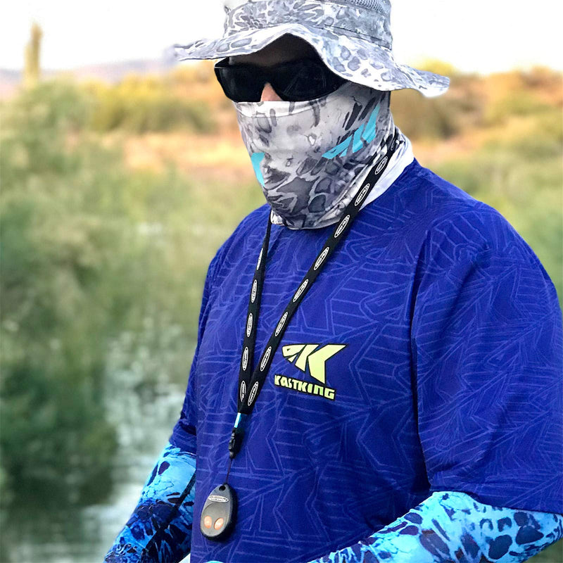 KastKing Sol Armis Neck Gaiter - UPF 50 Face Mask - UV Sun Protection Gaiter Sun Mask for Men & Women, Fishing, Hiking A: Silver Mist (Size: 19"x9.5") - BeesActive Australia