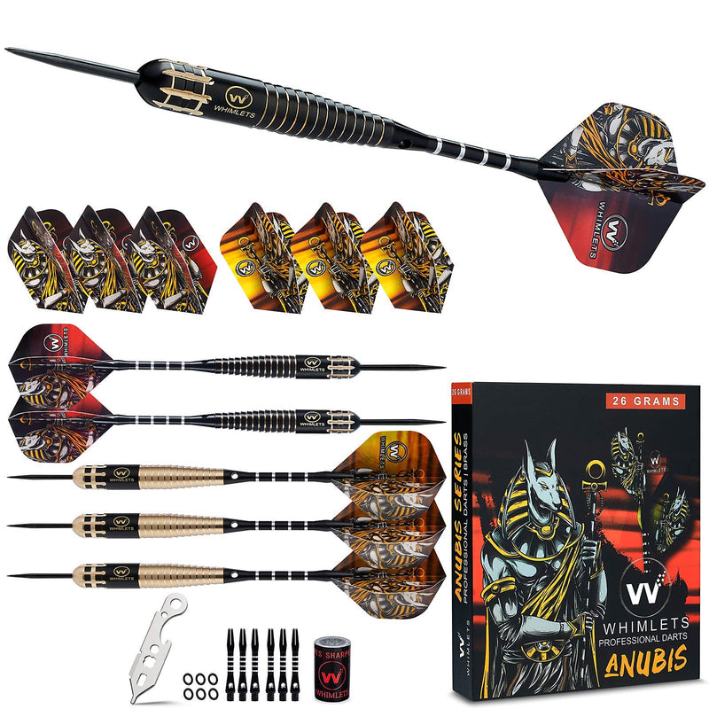 Whimlets Steel Tip Darts Set - Professional Darts Steel Tip for Dartboard with Brass Barrels and Extra Aluminum Shafts, O-Rings, Flights + Dart Tool and Sharpener + Gift Case - Darts Metal Tip Set - BeesActive Australia