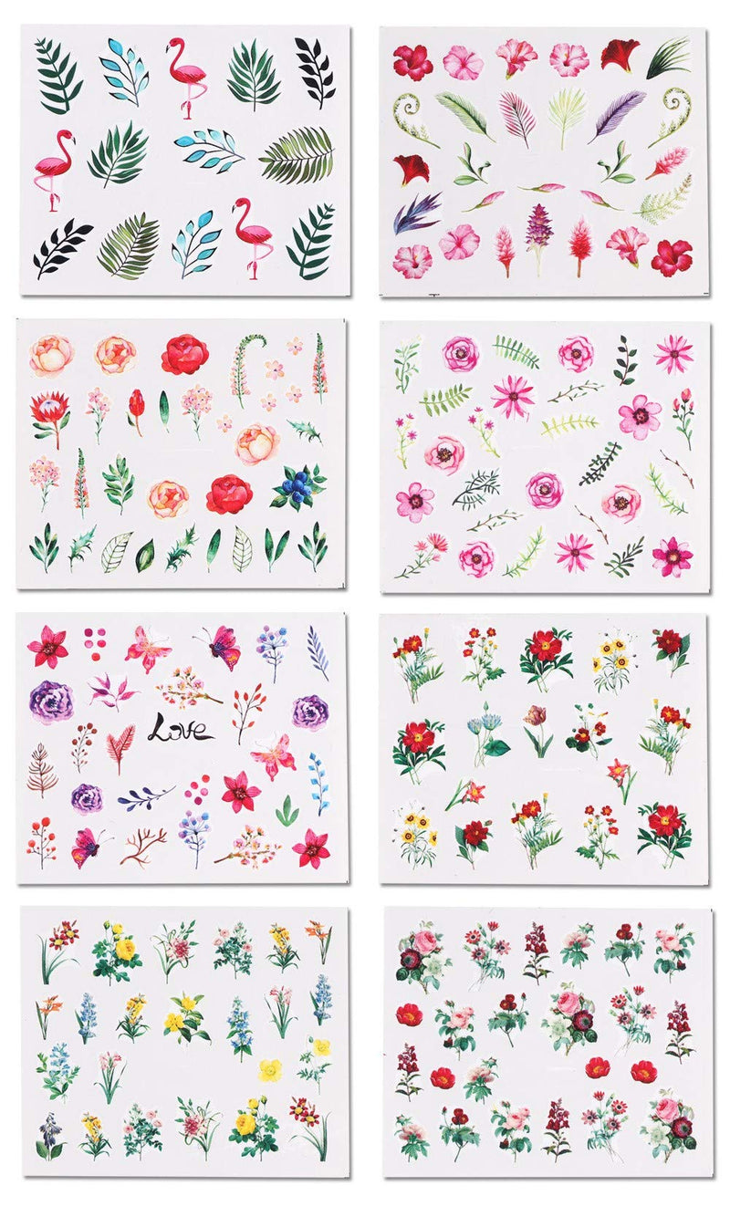 Valuu Nail Art Stickers Water Transfer Nail Decals Flower Leaf Plants Fruits Summer Series Design Manicure Tips，29 Sheets Nail Tips Charms Applique DIY Toenails Nail Art Decorations Accessories - BeesActive Australia