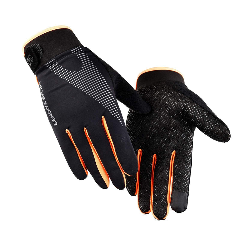 YHT Workout Gloves, Full Palm Protection & Extra Grip, Gym Fishing Fencing Gloves for Weight Lifting, Training, Fitness, Exercise (Men & Women) Orange Medium - BeesActive Australia