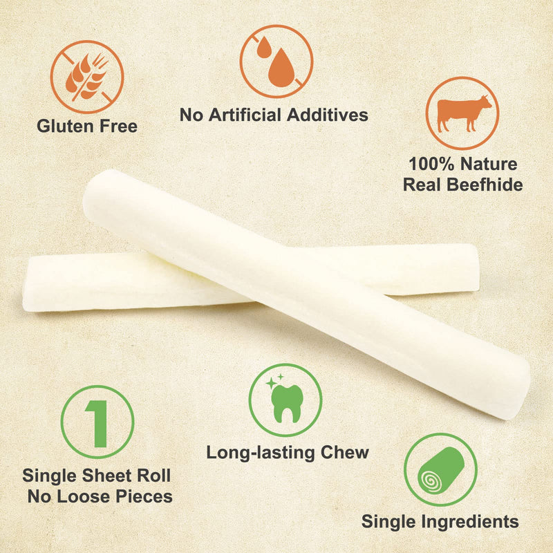 MON2SUN Dog Rawhide Rolls Twist Sticks 6.5 Inch Dog Chew Treats Natural Flavor for Puppy and Small Dogs 40 Count (Pack of 1) - BeesActive Australia
