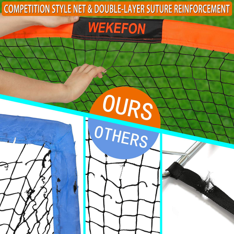 WEKEFON Soccer Goals, Set of 2 - Size 3.6'x2.7' Portable Foldable Pop Up Soccer Net for Backyard Training Goal for Kids and Youth Soccer Practice with Carry Bag - BeesActive Australia