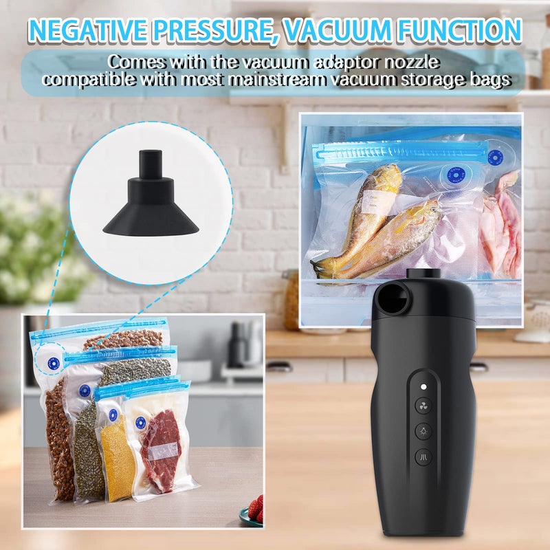 Fisca Portable 20PSI Air Pump Electric Rechargeable Sup Paddle Board Pump with 3000mAh Battery, Inflate Deflate for Air Mattress Beds, Boats, Pool Floats, Swimming Rings, Balls, Vacuum Storage Bags - BeesActive Australia