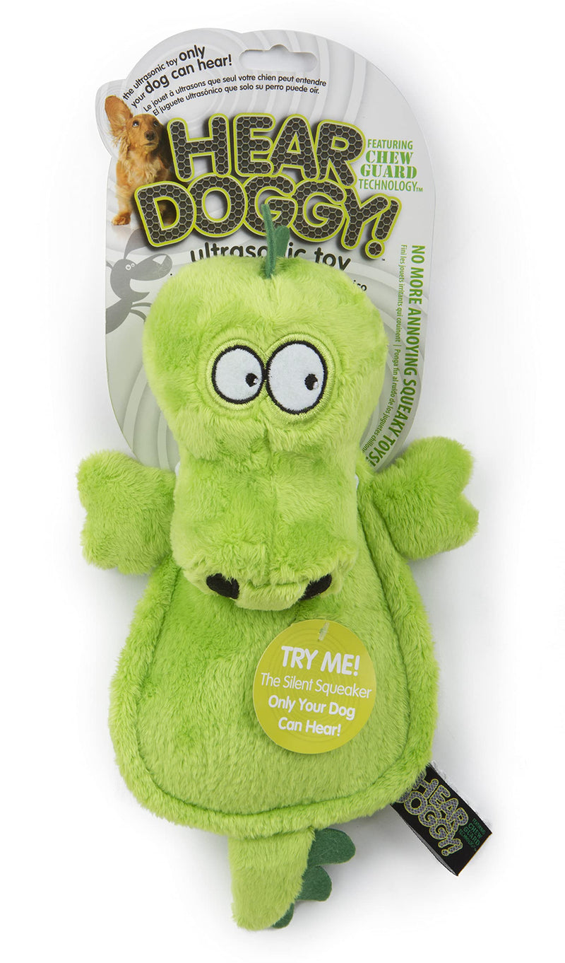 Hear Doggy Flatties with Chew Guard Technology Dog Toy, Gator, Large, Green, Model:58546 - BeesActive Australia