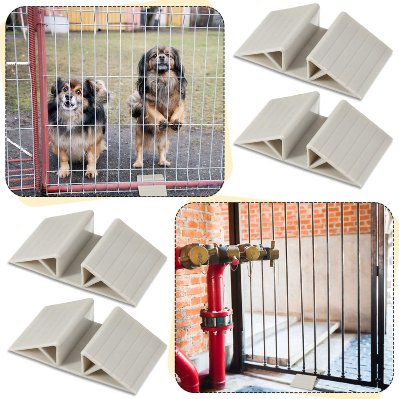 4 Pcs Support Feet for Pet Gate Isolation Fence Gate Plastic Triangle Free Standing Dog Gate Reinforcement Fitting Dog Panel Gray for Configurable Wood Dog Gate Guardrail Reinforcement - BeesActive Australia