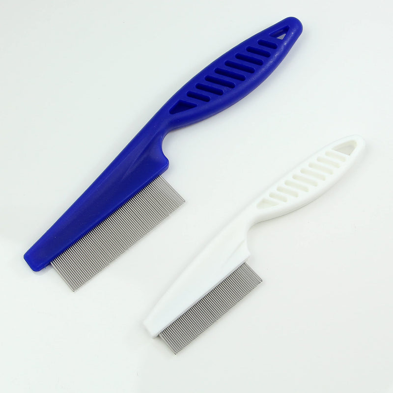 RHINORO Head Hair Flea Lice Louse Nits Aggs Nitty Fine Plastic Metal Handled Brush Comb Combs Remover - BeesActive Australia