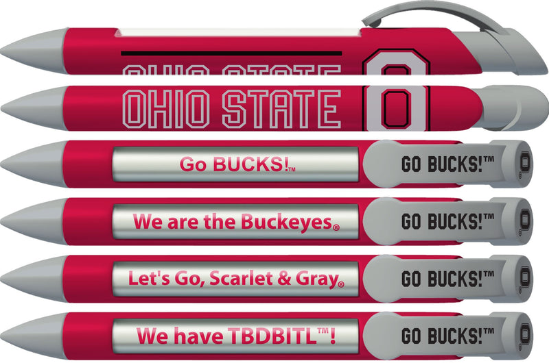 Greeting Pen Ohio State Buckeyes 5" X 8.25" Notebook / 2 Pen Set (1243M2) - BeesActive Australia