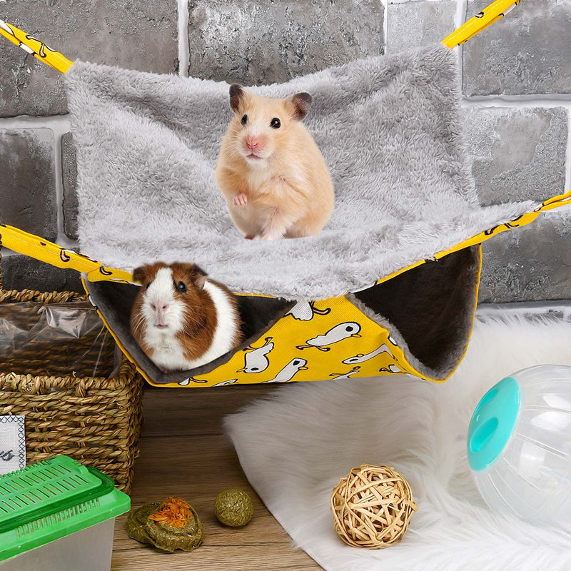 XINRUI 2 Pack Ferret Rat Hammock, Guinea Pig Cage Accessories,13.7x13.7 Inches,Pet Cage Hanging Bunkbed Hammock for Small Animals,GuineaPig,Ferret,Kitten,Squirrel,Chinchilla,Rat,Parrot - BeesActive Australia