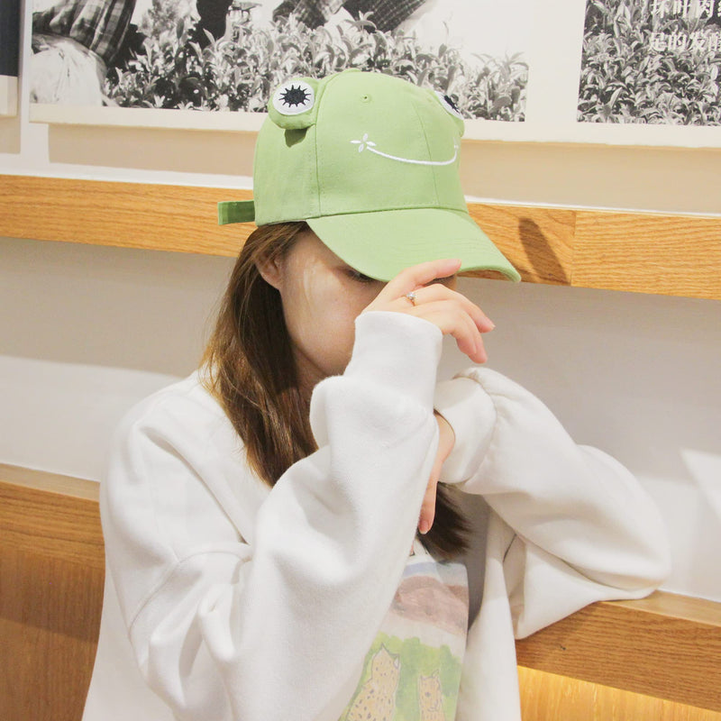 Multifit Unisex Frog Baseball Cap Cotton Frog Dad Cap Sports Outdoor Strapback Hat for Men Women Frog#55c - BeesActive Australia