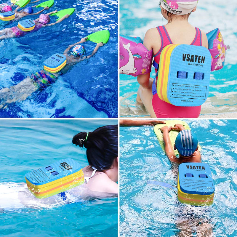 [AUSTRALIA] - VSATEN Back Float, Swim Belt Bubble Adjustable 3 Layers Thicken Split Foam Learning Safety Training Board Pool Floaties for Kids Toddlers Swimming Beginners Floats Swim Lessons Equipment Fit 10lb-60lb Weight 