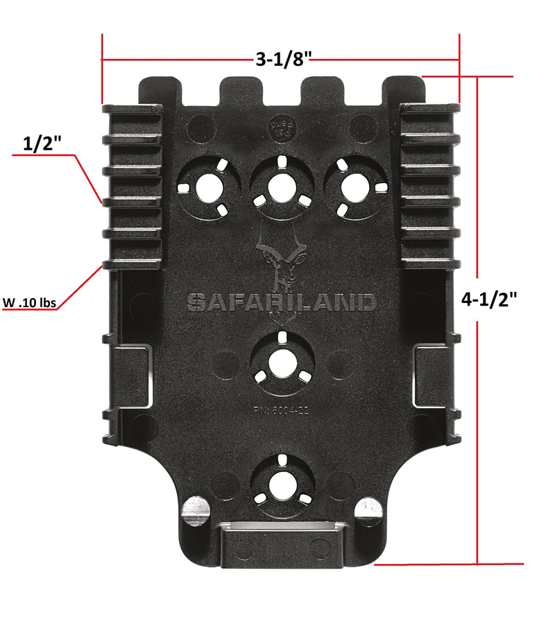 Safariland QUICK-KIT1-2 Quick Locking System QLS Platform Kit for Quickly Attaching Duty Holsters and Accessories - 1 Male and 1 Female Quick Release Kit, Level 1 Retention | Black - BeesActive Australia