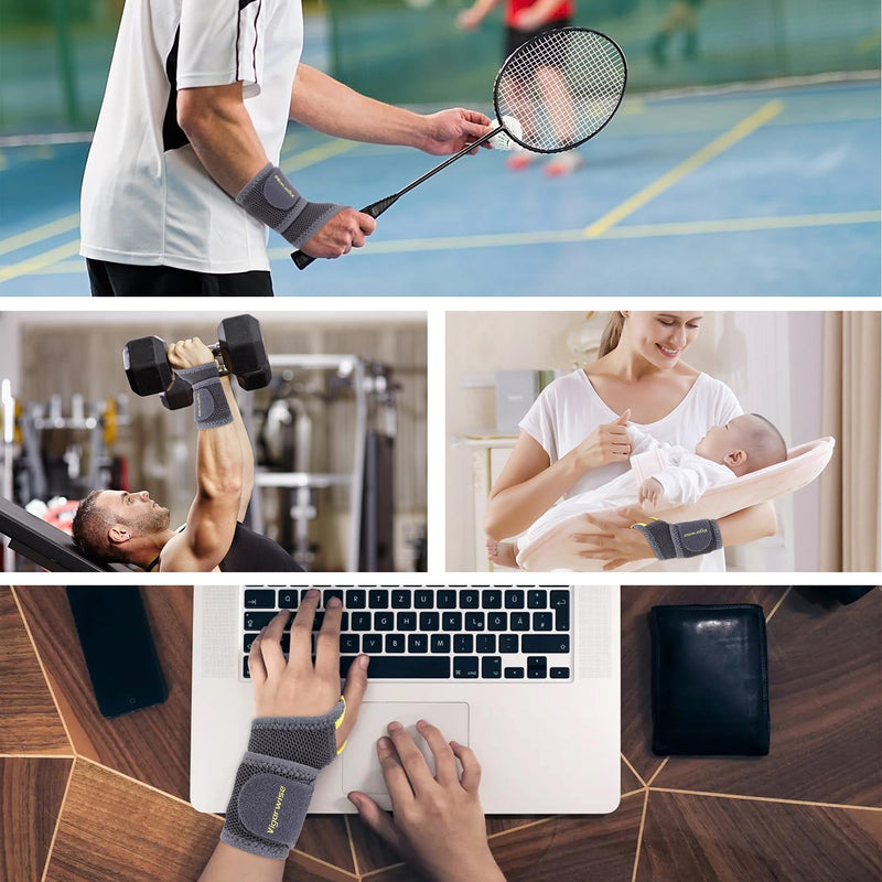 Vigorwise Wrist Brace, Breathable Nylon Wrist Support Brace Fits Left Right Hand, Wrist Brace for Carpal Tunnel, Compression Wrist Brace for Tendonitis Carpal Tunnel Relief - BeesActive Australia