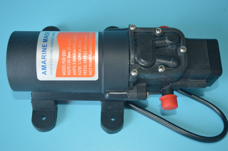 [AUSTRALIA] - Amarine Made 12v Water Pressure Diaphragm Pump 4.3 L/min 1.1 GPM 35 PSI - Caravan/rv/Boat/Marine 
