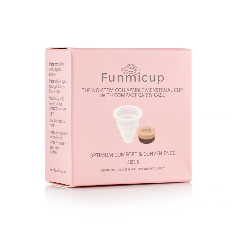 Funmicup No-stem Collapsible Menstrual Cup Period Cup for Those Who Have not had a Baby - Flexible and Reusable Menstrual Cups - Small - BeesActive Australia