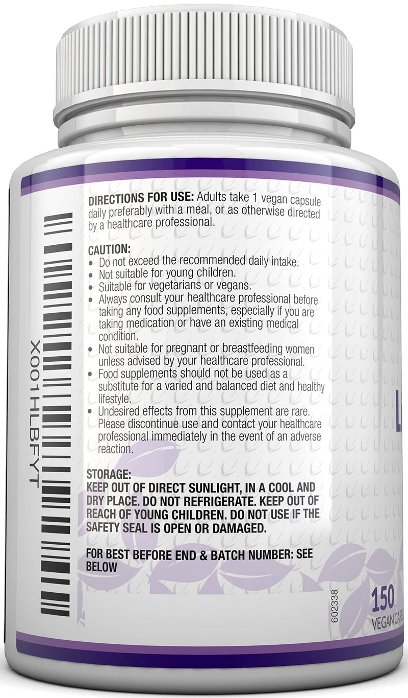 Alpha Lipoic Acid 650mg � 150 High Strength Vegan and Vegetarian ALA Capsules � 5 Month Supply � UK Manufactured to GMP Standards - BeesActive Australia
