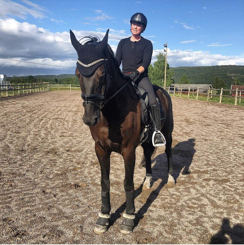 Jayefo Men & Women Horse Riding Gloves Riding Equestrian Horseback Outdoor Sports Driving Riding Bike Workout Gardening Black Medium - BeesActive Australia