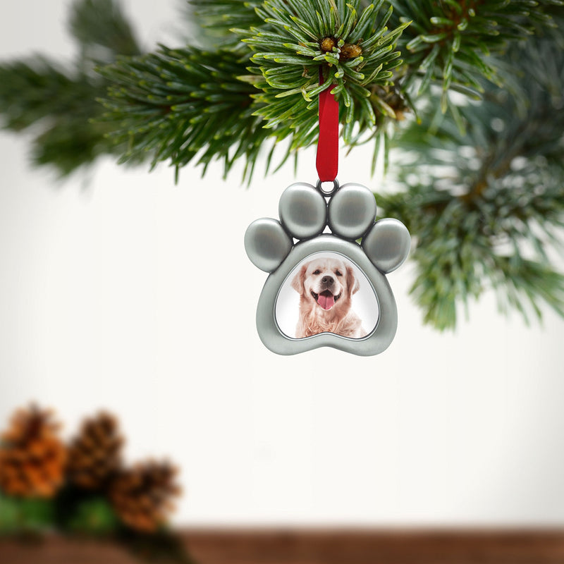 Pearhead Pet Holiday Ornament, Pet Owner Christmas Keepsake, Holiday Paw Print Ornament, Dog or Cat Photo Frame Christmas Ornament Pawprint Picture Ornament - BeesActive Australia