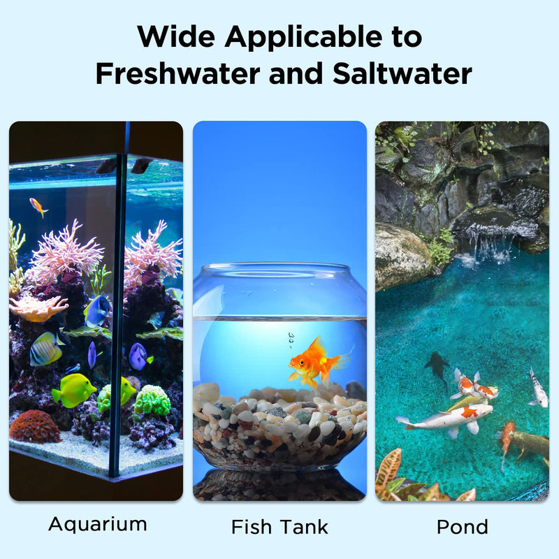 9 in 1 Aquarium Test Strips - 100 Strips Aquarium Water Test Kits for Freshwater Saltwater - Testing for Iron, Copper, Nitrite, Nitrate, pH, GH & KH, Chlorine, Total Alkalinity - BeesActive Australia