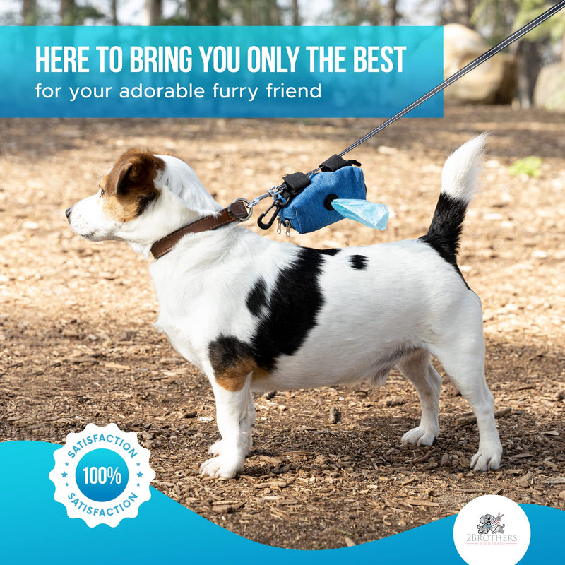 Dog Poop Bag Holder Poop Bag Dispenser – Stylish & Sturdy Poop Bag Holders for Leashes, Bags, Belts & Strollers – Dog Bag Holder with Extra Space – Dog Poop Bag Holder for Leash + Carabiner & Velcro Blue - BeesActive Australia