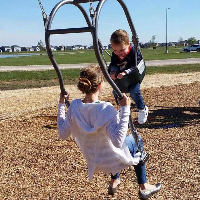 MDAIRC Swing Set Brackets, Heavy Duty Swing Hangers for Wooden Sets Playground Porch Indoor Outdoor & Hanging with Snap Hooks (2 Pack Black Swing Hook) - BeesActive Australia