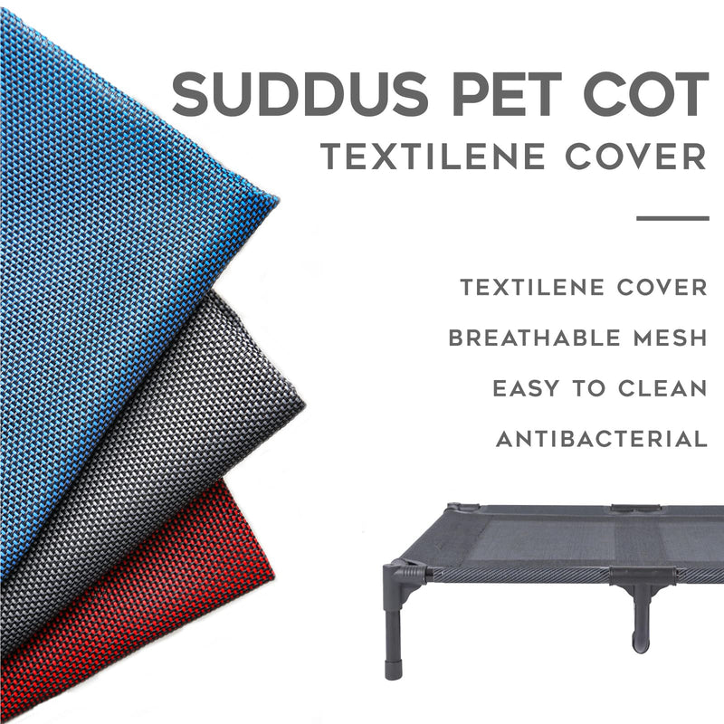 suddus Elevated Dog Bed Replacement Cover, Raised Dog Bed Chew Proof Easy to Clean, Breathable Elevated Pet Bed is Suitable for Indoor and Outdoor Use. Dog Cot are Not Included L Space Grey - BeesActive Australia
