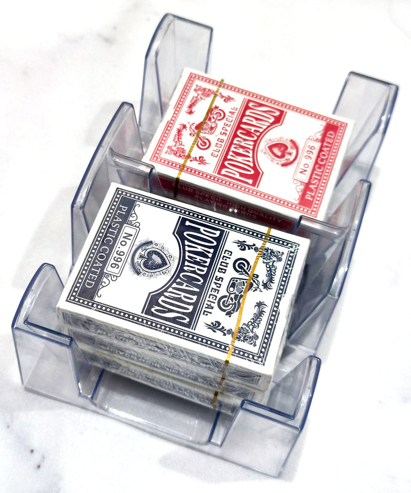 6-Deck Rotating Card Tray - Smooth 360 Degree Swivel - Convenient Playing Card Holder Great for Canasta, Hand and Foot, Dealing and Discard Accessories (6-Deck Tray) 6-Deck Tray - BeesActive Australia