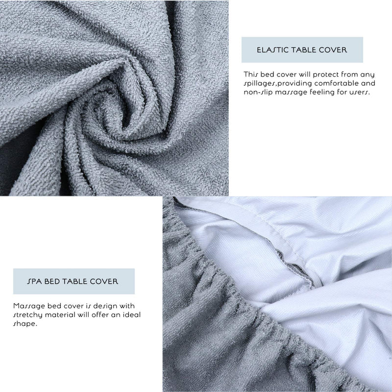 Hemoton Massage Bed Cover with Hole Massage Couch Sheet for Beauty Salon Spa Ideal for Massage Table Spa Tattoo and Exam Tables (Grey) - BeesActive Australia