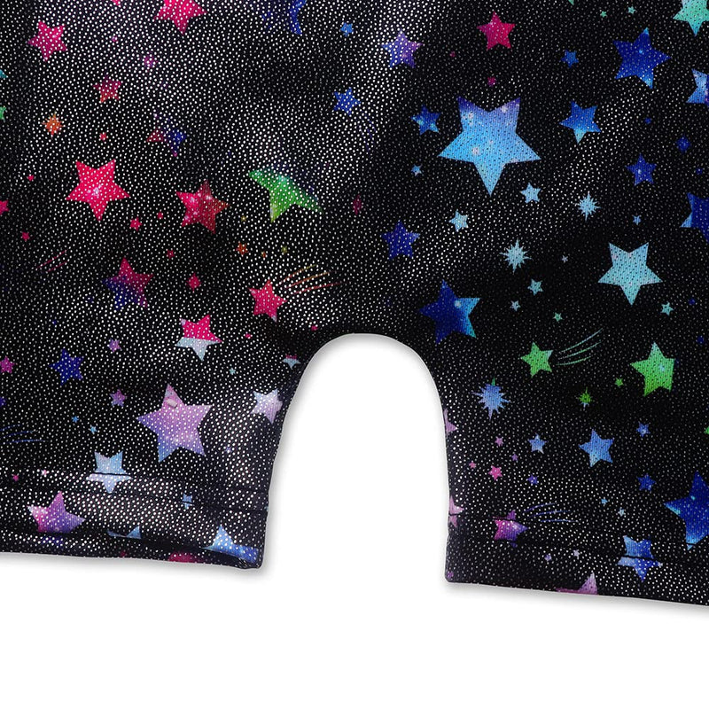 EQSJIU Gymnastics Leotards for Girls Kids Rainbow Mosaic Mermaid Butterfly Stars Leopard Galaxy Tie Dye Cosmos Leopard 5/6 Years Colorful Stars - BeesActive Australia