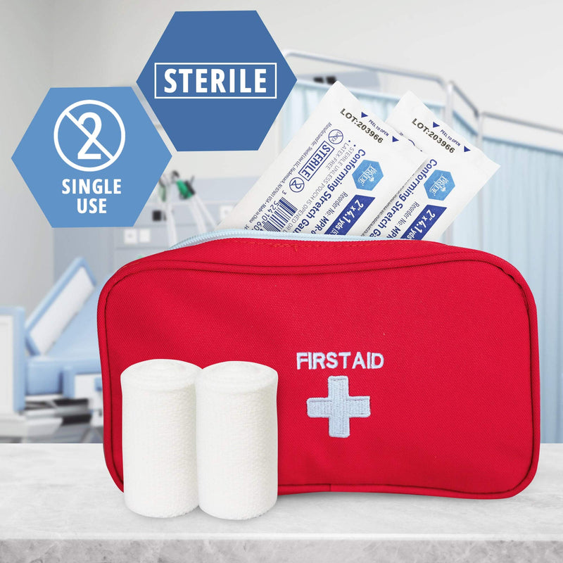 Medpride Conforming Stretch Gauze Bandages 12 Rolls 2'' x 4.1 Yards | Sterile Latex Free First Aid Pads | Wound Care Rolled Dressing Wrap | Medical Non-Adherent Mesh Bandages 2x147.6 Inch (Pack of 12) - BeesActive Australia