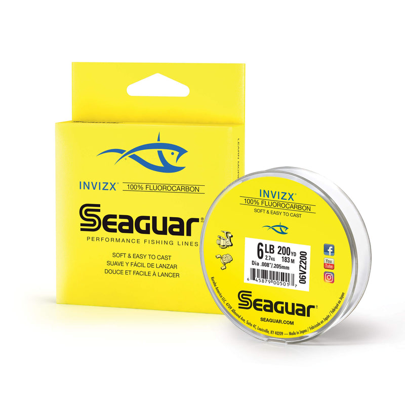 [AUSTRALIA] - Seaguar Invizx 100% Fluorocarbon 200 Yard Fishing Line 6-Pounds 