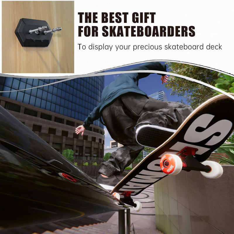 Hikeen Skateboard Wall Mount Skateboard Hanger for Skateboard Deck Display and Storage, Floating Effect 1 Packs - BeesActive Australia