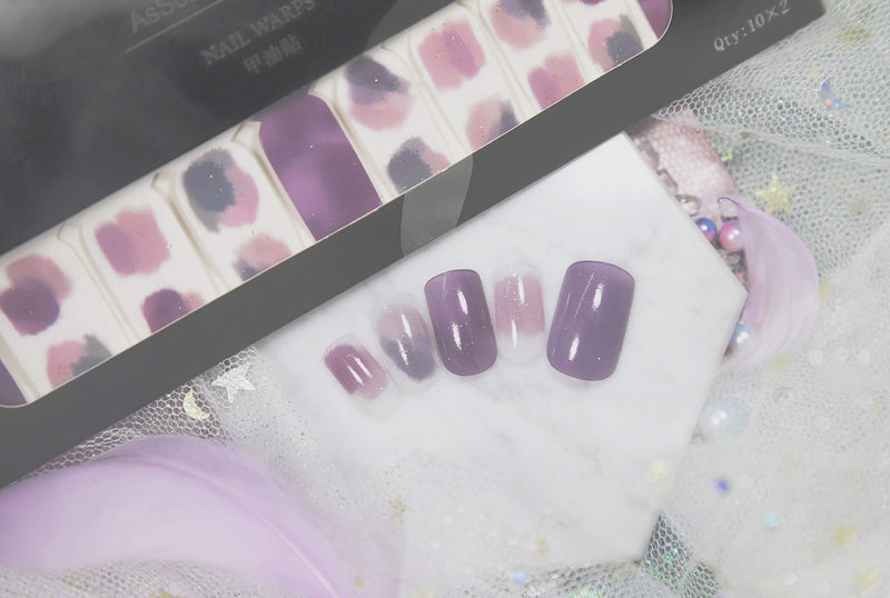 LIHI Color Lab 2020 Latest 22PCS Adhesion Nail Art Transfer Decals Sticker Traparent Blooming Shading Gradient Color Drawing Nail Polish Strips,Nail Wraps, 100% Real Nail Polish ,S00944 Thoughts S00944 Thoughts - BeesActive Australia