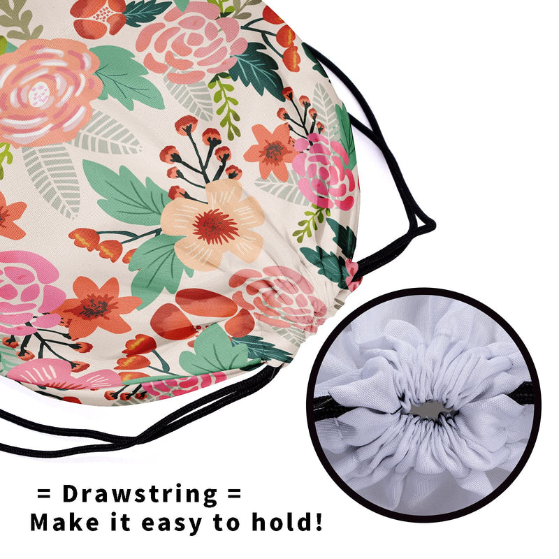 Gymnastics Grip Bag Floral Boston Terrier Drawstring Bag Sports Equipment Bag - BeesActive Australia