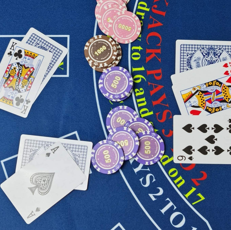 WALIKEN Texas Holdem/Blackjack, Roulette/Craps Blue - BeesActive Australia