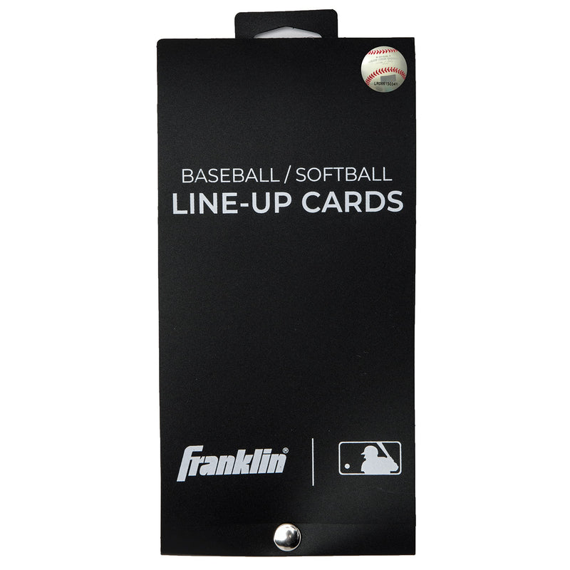 Franklin Sports MLB Baseball + Softball Lineup Cards - 25 Game Line Up Sheets Book + Holder for Coaches + Managers - Black - BeesActive Australia