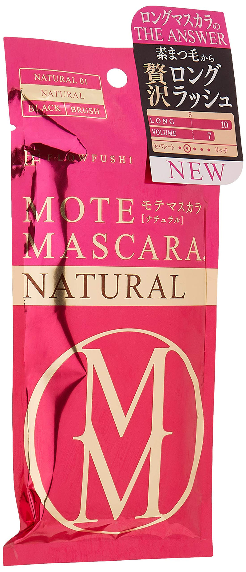 FlowFushi Mote Mascara Natural 01 Natural Black for Women, 0.2 Ounce - BeesActive Australia