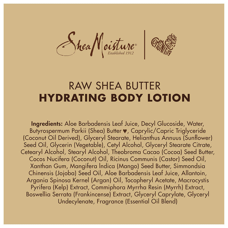 Sheamoisture Hydrating Body Lotion for Dry Skin Raw Shea Butter Paraben Free Lotion 13 oz - BeesActive Australia