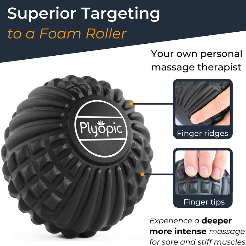 Plyopic Deep Tissue Massage Ball Set � Set of 4: Lacrosse, Spiky, Peanut and 5� Foam Roller Massager Balls | For Muscle Pain, Mobility Therapy, Myofascial Release and Trigger Point Relief - BeesActive Australia