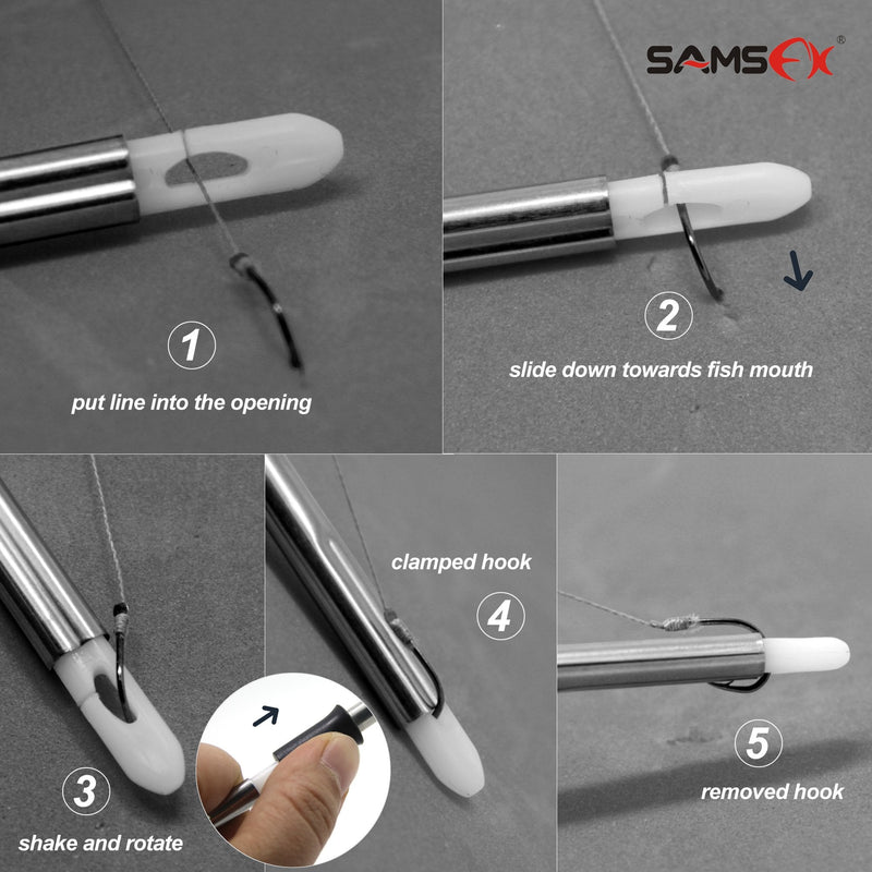 SAMSFX Fishing Dehooker Hook Remover Squeeze Extractor Saltwater Stainless Steel Fish Hook Tools 7" Pen Shape - BeesActive Australia