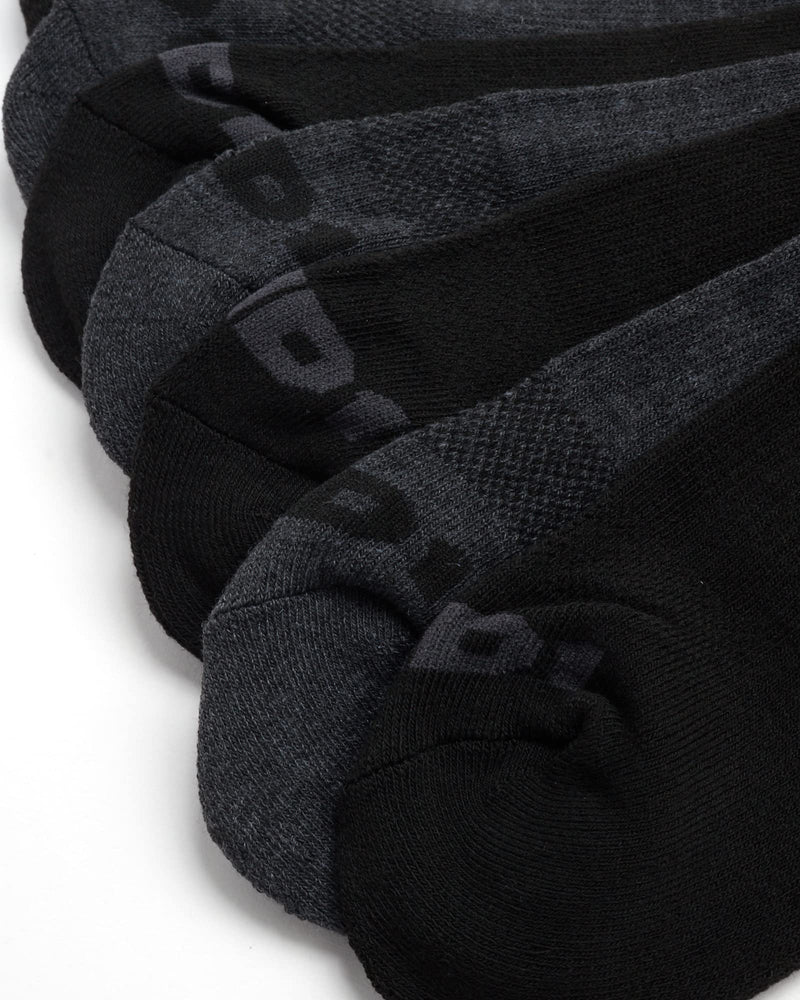 AND1 Men's Athletic Arch Compression Cushion Comfort Crew Socks (12 Pack) Black/Gray 6-12.5 - BeesActive Australia