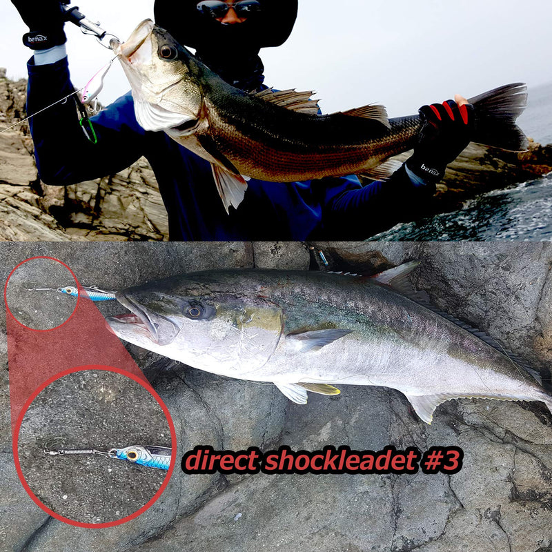 Monofilament Shock Leader Line is no Needed Direct Shock Leader Fishing Line Freshwater Saltwater Fishing Tackle One-Touch Snap Swivel Bass Seabass Tuna Kingfish GT Pike Lure Fishing #7 - BeesActive Australia