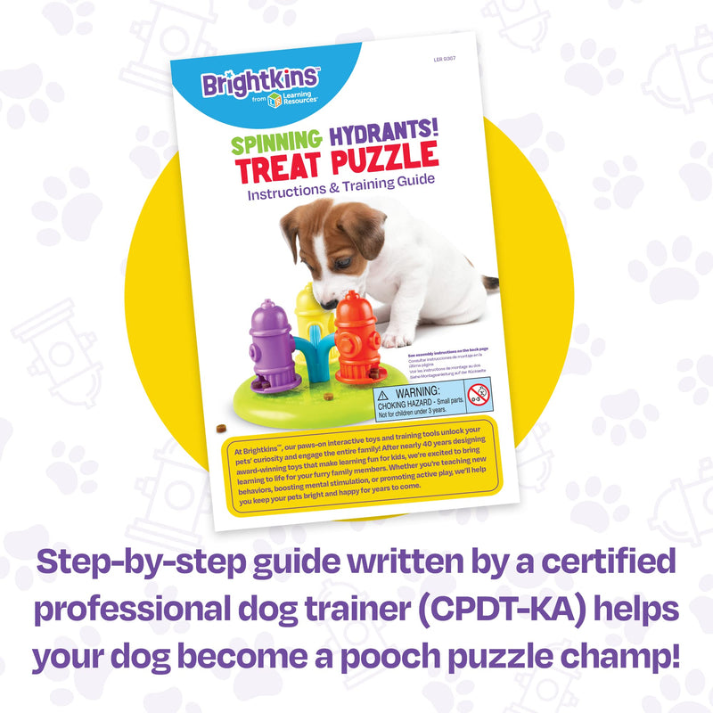 Brightkins Spinning Hydrants Treat Puzzle - 3 Colorful Hydrant Feeders Puzzle for Dogs, Puzzles for Dogs, Toys for Dog Stimulation, Dog Treat Puzzles - BeesActive Australia