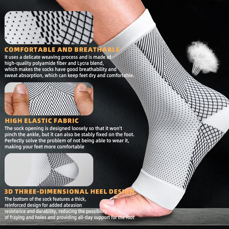 Neuropathy Socks for Women Men, Ankle Brace for Women,Soothe Relief Socks for Neuropathy Pain Women Black L/XL - BeesActive Australia