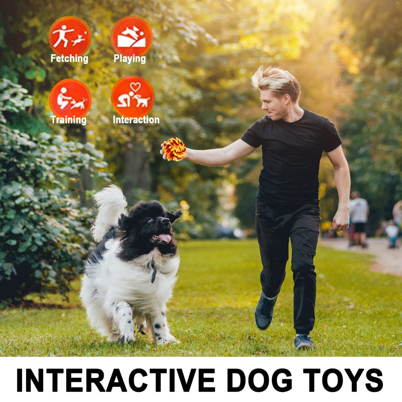 XL Dog Chew Toys for Aggressive Chewers, 6 Pack Almost Indestructible Dog Balls for Large Dogs, Heavy Duty Dental Cotton Dog Rope Toy for Medium Dogs, Puppy Teething Chew Toys, Interactive Dog Toys - BeesActive Australia
