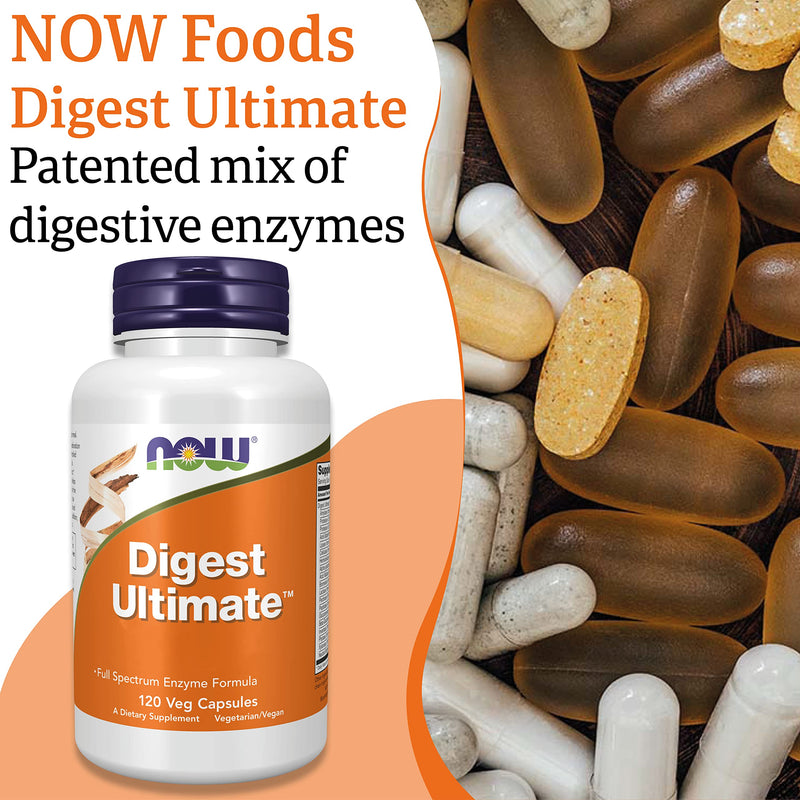 Now Foods, Digest Ultimate (Digestive Dnzymes), 120 Vegan Capsules, Lab-Tested, SOYA Free, Gluten Free, Non-GMO, Vegetarian - BeesActive Australia