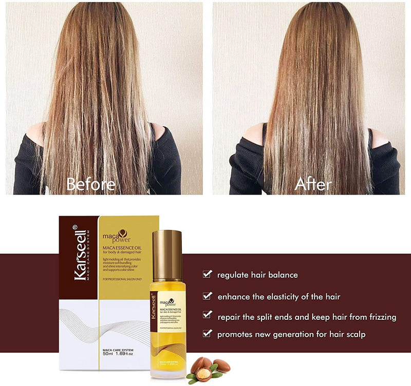 Moroccan Argan Oil for Hair Healing Cold Pressed Weightless Argan Oil Hair Serum for Dry Damaged Hair 50ml - BeesActive Australia