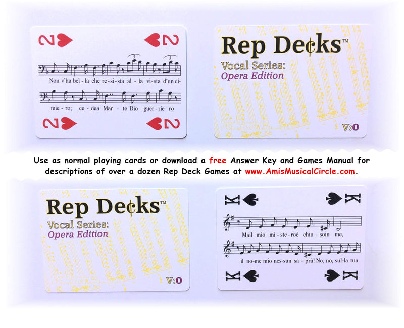 Rep Decks - Vocal Series: Bundled Art Song Edition, Choir Edition and Opera Edition - BeesActive Australia