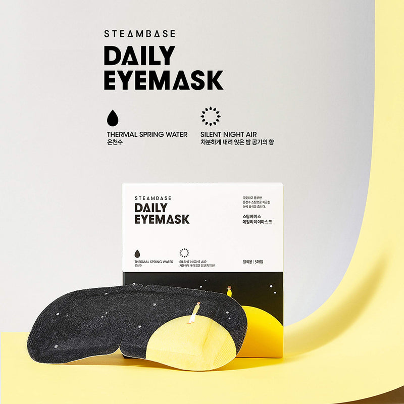 Steambase Daily Steam Eye Mask - Hydrating Self Heated Eye Masks Provide Moisture, Relieve Dry Eyes, Reduce Puffy Eyes and Dark Circles - Silent Night Air, 5 Count - BeesActive Australia