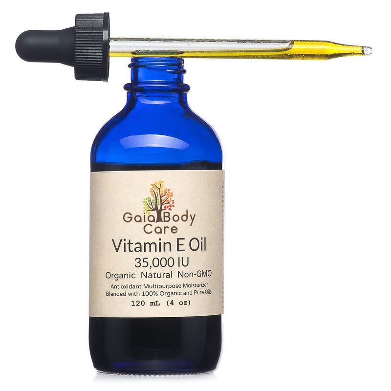 SALE - Organic Vitamin E Oil for Skin - 35,000 IU - True Organic and All Natural Super Blend for Anti-aging and Dry Skin 4 oz / 120 mL - BeesActive Australia