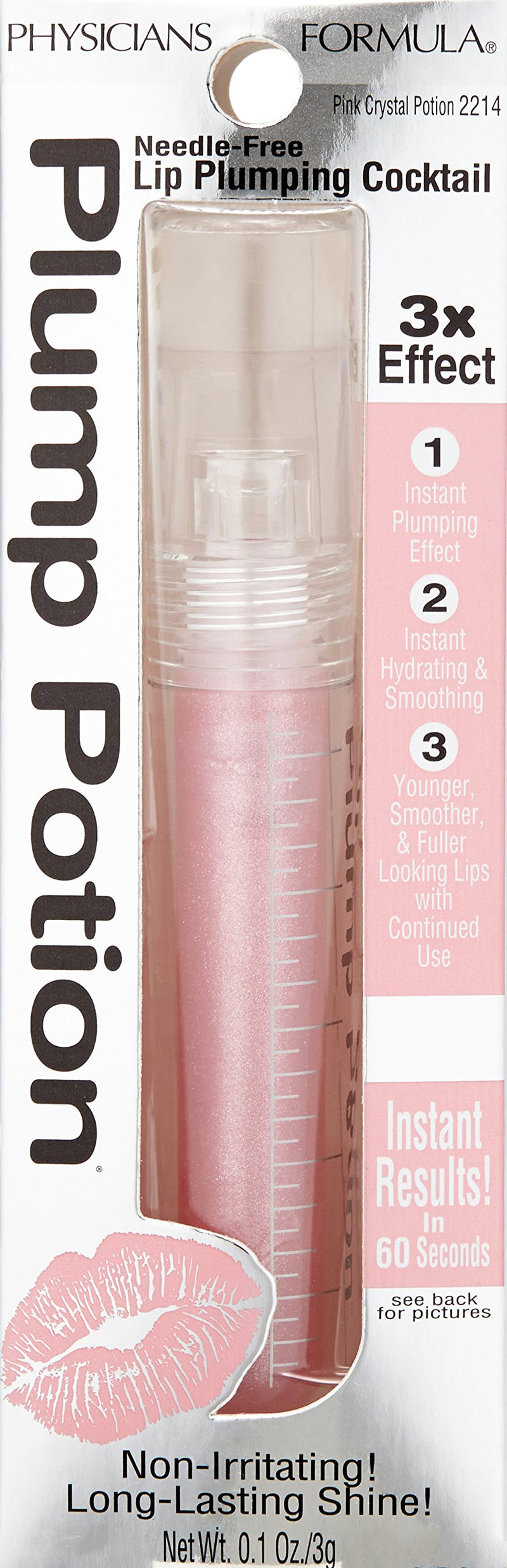 Physicians Formula Plump Potion Needle-Free Lip Plumping Cocktail Shade Extension, Pink Crystal Potion - 0.1 Ounce - BeesActive Australia